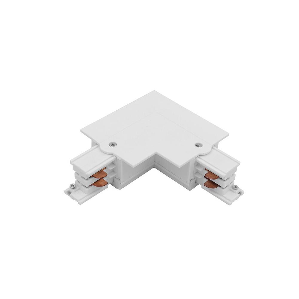 Коннектор для трехфазной трековой системы  L-образный левый Nowodvorski Ctls Power White 8684 8684