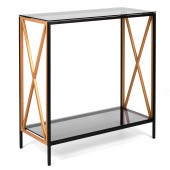 Консольный стол с полкой в гостиную 1033-CB_G grey