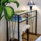 Консольные столики с полкой в спальню 1121-CB clear