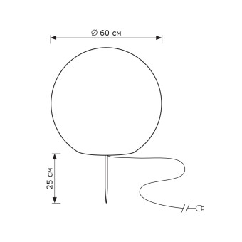Уличный грунтовый светильник Lighthall Breeze 60 LH042018