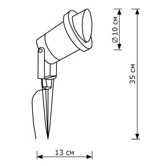 Уличный грунтовый светильник Lighthall Bush B LH062012