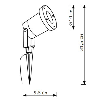 Уличный грунтовый светильник Lighthall Bush C LH062013