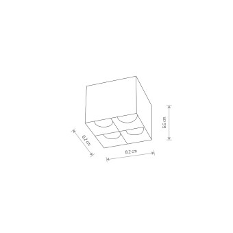 Накладной светильник Nowodvorski Midi Led White/Black 10047