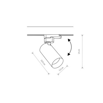 Трековый трехфазный светильник Nowodvorski Ctls Mono Brass 10237