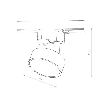 Трековый однофазный светильник Nowodvorski Profile Puck Black 10358
