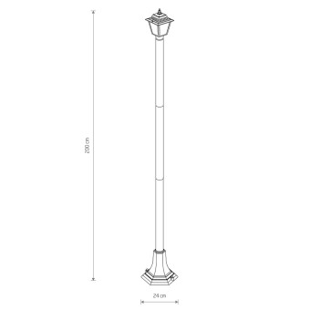Уличный светильник Nowodvorski Ana Black 10502