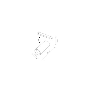 Трековый магнитный светильник Nowodvorski Lvm Spot Black 10655