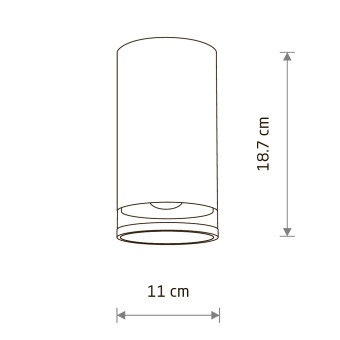 Уличный потолочный светодиодный светильник Nowodvorski Rock Pro Graphite 10687