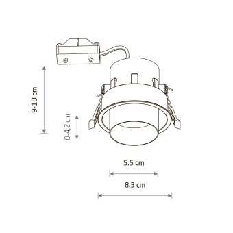 Спот встраиваемый Nowodvorski Mono Slide White/Gold 10797
