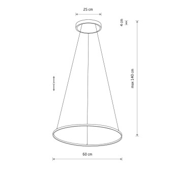 Подвесная люстра Nowodvorski Circolo Led M Black 10862