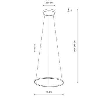 Подвесная люстра Nowodvorski Circolo Led S Black 10863
