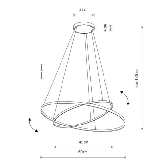 Подвесная люстра Nowodvorski Circolo Led Black 10864