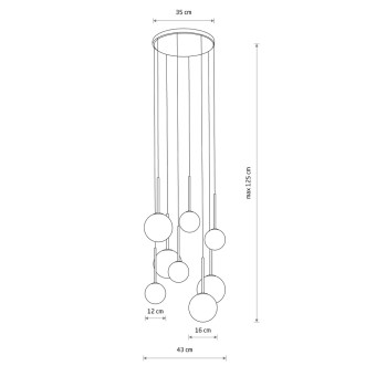 Люстра подвесная Nowodvorski Karo Black/Satine Gold 10934