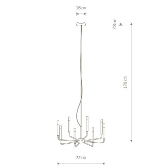 Подвесная люстра Nowodvorski Orto VIII Silk Gray 11461