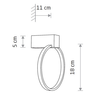 Настенный светильник Nowodvorski Circolo Led XS Black 11601