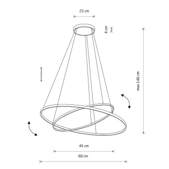 Подвесная люстра Nowodvorski Circolo Power Led Black (Cерия Circolo Power Led, Цвет Черный) арт. 11647