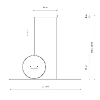 Подвесной светильник Nowodvorski Lineo Led Black 11879