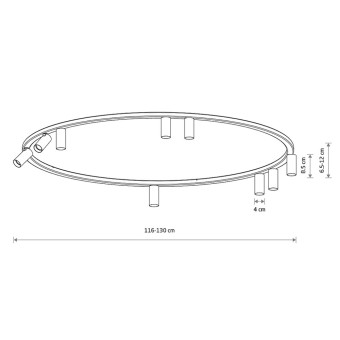 Потолочная люстра Nowodvorski Fourty Round IX Beige (Cерия Fourty IX, Модель круглая, Цвет Бежевый) арт. 11954