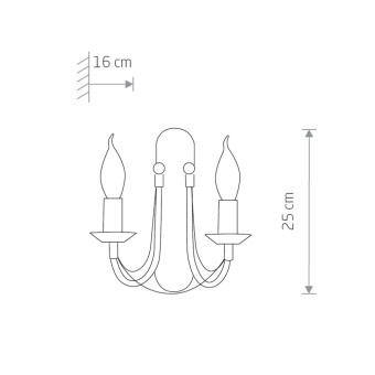Бра Nowodvorski Ares Black/Golden Patina 203