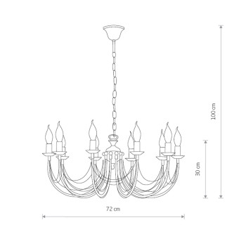 Подвесная люстра Nowodvorski Ares Black/Golden Patina 206