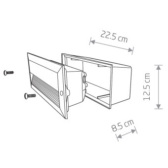 Уличный встраиваемый светильник Nowodvorski Basalt Graphite 3412