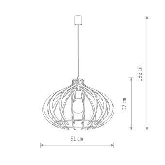 Люстра подвесная Nowodvorski Ika D Natural Wood 4174