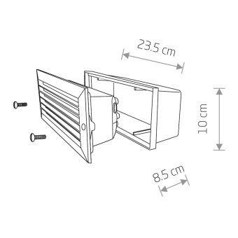 Уличный встраиваемый светильник Nowodvorski Assam Graphite 4453