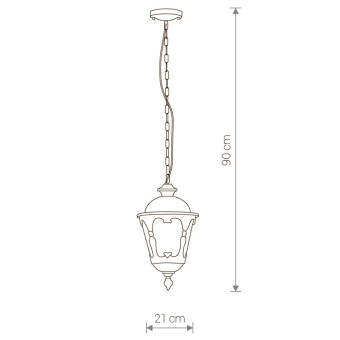 Уличный подвесной светильник Nowodvorski Tybr Black/Golden Patina 4684