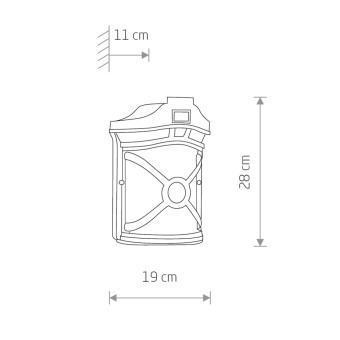 Уличный настенный светильник Nowodvorski Don Black/Copper Patina 4687