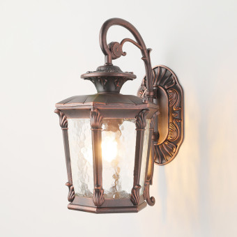 Уличный настенный светильник Nowodvorski Amur Black/Copper Patina 4692