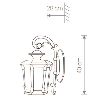 Уличный настенный светильник Nowodvorski Amur Black/Copper Patina 4692