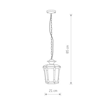 Уличный подвесной светильник Nowodvorski Amur Black/Copper Patina 4693