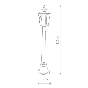 Уличный светильник Nowodvorski Amur Black/Copper Patina 4694