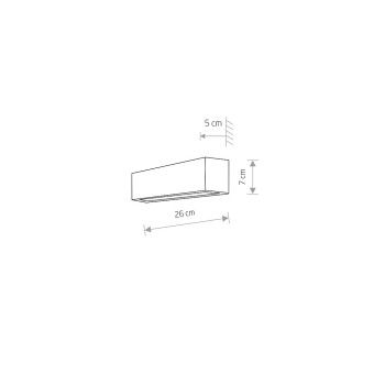 Настенный светильник Nowodvorski Серия Straight Wall XS (Стрейт Уолл XS) Цвет Graphite (Графит) арт. 6350