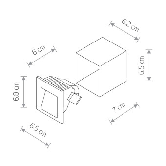 Уличный встраиваемый светодиодный светильник Nowodvorski Step Led Graphite 6907