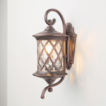 Уличный настенный светильник Nowodvorski Lanter Black/Copper Patina 6911