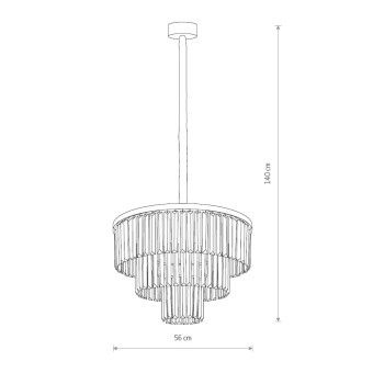 Люстра подвесная Nowodvorski Cristal M Black 7616