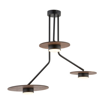 Потолочная люстра Nowodvorski Disk Dark Wood/Black 7644