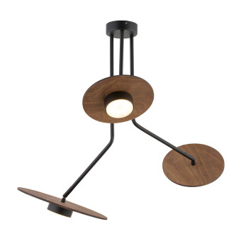 Потолочная люстра Nowodvorski Disk Dark Wood/Black 7644