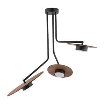 Потолочная люстра Nowodvorski Disk Dark Wood/Black 7644