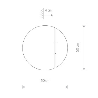 Настенный светильник Nowodvorski Sun Led Dark Wood/Gold 7651