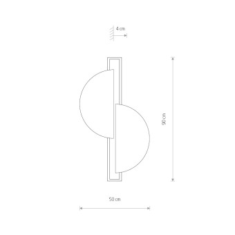 Настенный светильник Nowodvorski Sunrise Led Dark Wood/Black 7652
