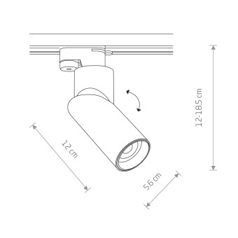 Трековый однофазный светильник Nowodvorski Profile India Black 7657