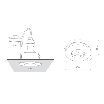 Встраиваемый светильник Nowodvorski Juliet Chrome 7664