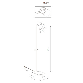 Торшер Nowodvorski Mono Black/Gold 7717