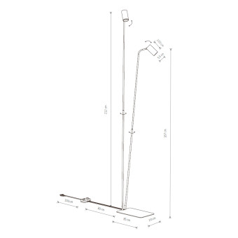 Торшер Nowodvorski Mono Black/Gold 7718