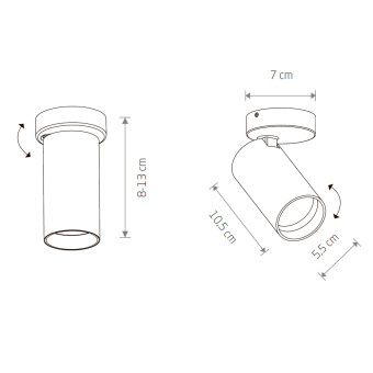 Накладной светильник спот Nowodvorski Mono Black/Gold 7763