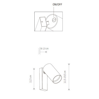 Накладной светильник спот Nowodvorski Mono Black/Brass 7780