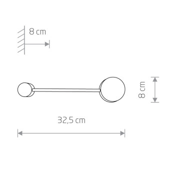 Настенный светильник  Nowodvorski Orbit Black 7806