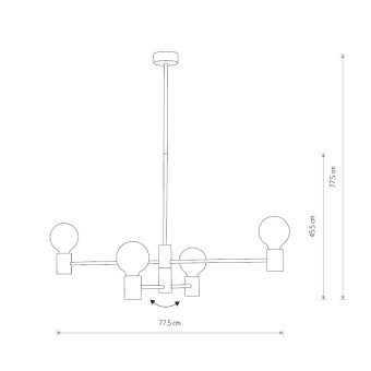 Подвесная люстра Nowodvorski Radius Black 7931